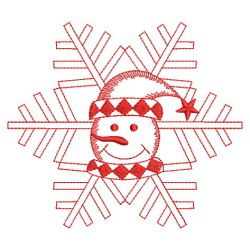 Snowmen Redwork Quilt 02(Md)