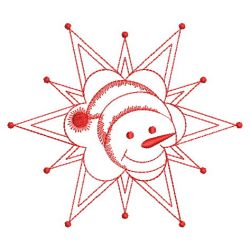 Snowmen Redwork Quilt 04(Lg) machine embroidery designs