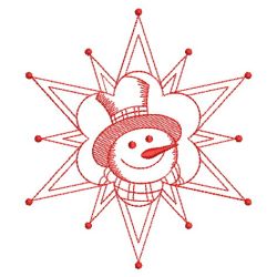 Snowmen Redwork Quilt 05(Md) machine embroidery designs