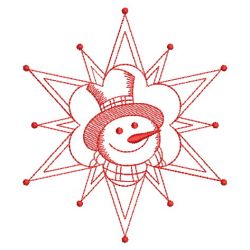 Snowmen Redwork Quilt 05(Lg)