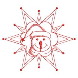 Snowmen Redwork Quilt 06(Lg) machine embroidery designs