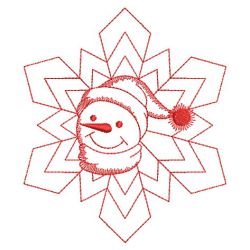 Snowmen Redwork Quilt 07(Lg)
