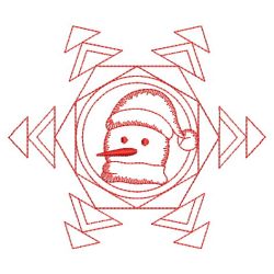 Snowmen Redwork Quilt 10(Md)