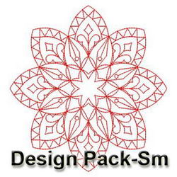 Snowflake Redwork Quilts(Sm) machine embroidery designs