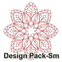 Snowflake Redwork Quilts(Sm) machine embroidery designs