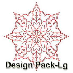 Snowflake Redwork Quilts(Lg) machine embroidery designs