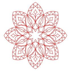 Snowflake Redwork Quilts 03(Lg) machine embroidery designs