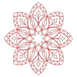 Snowflake Redwork Quilts 03(Sm)