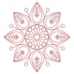 Snowflake Redwork Quilts 04(Sm)