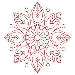 Snowflake Redwork Quilts 04(Lg)