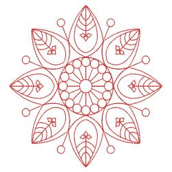 Snowflake Redwork Quilts 04(Lg)