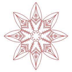 Snowflake Redwork Quilts 05(Lg)