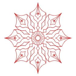 Snowflake Redwork Quilts 06(Lg)