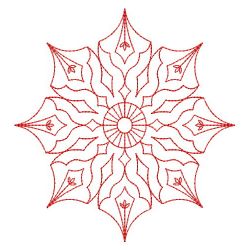 Snowflake Redwork Quilts 06(Lg)
