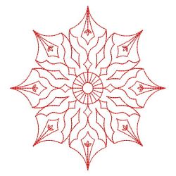 Snowflake Redwork Quilts 06(Sm)