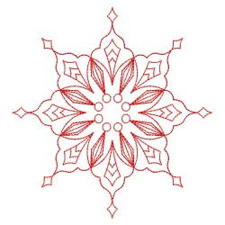 Snowflake Redwork Quilts 07(Lg)