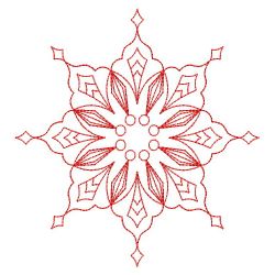 Snowflake Redwork Quilts 07(Lg)