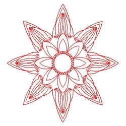 Snowflake Redwork Quilts 09(Lg)