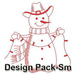 Snowmen Redworks 1(Sm) machine embroidery designs