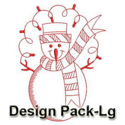 Snowmen Redworks 1(Lg) machine embroidery designs