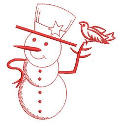Snowmen Redworks 1 09(Sm) machine embroidery designs