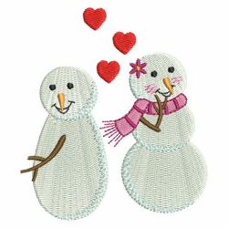 Cute Winter Snowmen 01 machine embroidery designs
