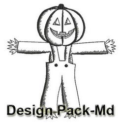 Halloween Pumpkin Redworks(Md) machine embroidery designs