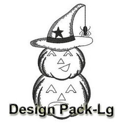 Halloween Pumpkin Redworks(Lg) machine embroidery designs