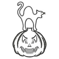 Halloween Pumpkin Redworks 02(Lg) machine embroidery designs