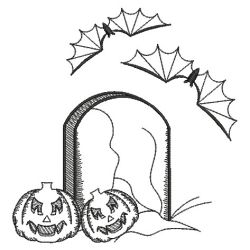 Halloween Pumpkin Redworks 06(Md) machine embroidery designs