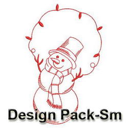 Snowmen Redworks 2(Sm) machine embroidery designs