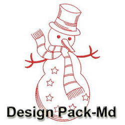 Snowmen Redworks 2(Md) machine embroidery designs