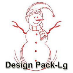 Snowmen Redworks 2(Lg) machine embroidery designs