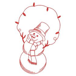 Snowmen Redworks 2 01(Lg) machine embroidery designs