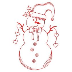 Snowmen Redworks 2 03(Md) machine embroidery designs