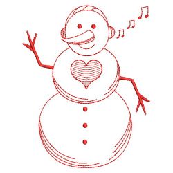 Snowmen Redworks 2 06(Sm) machine embroidery designs