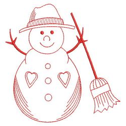 Snowmen Redworks 2 10(Md) machine embroidery designs