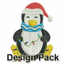 Christmas Penguin machine embroidery designs