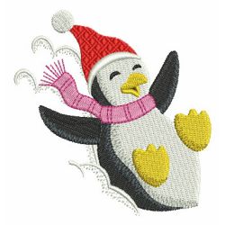 Christmas Penguin 03 machine embroidery designs