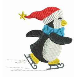 Christmas Penguin 04 machine embroidery designs