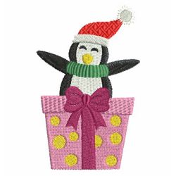 Christmas Penguin 08 machine embroidery designs