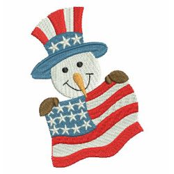 Patriotic Snowmen 01 machine embroidery designs