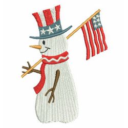 Patriotic Snowmen 02 machine embroidery designs