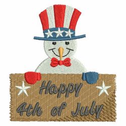 Patriotic Snowmen 03 machine embroidery designs