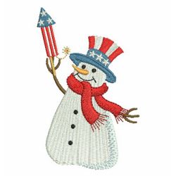 Patriotic Snowmen 04 machine embroidery designs