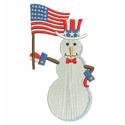 Patriotic Snowmen 05 machine embroidery designs
