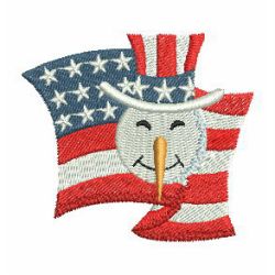 Patriotic Snowmen 06 machine embroidery designs