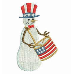 Patriotic Snowmen 07 machine embroidery designs