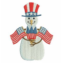 Patriotic Snowmen 08 machine embroidery designs