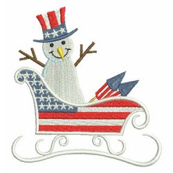 Patriotic Snowmen 09 machine embroidery designs